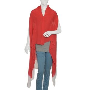 Red Tie & Dye Shrug 100% Viscose)